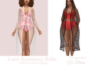 Sims 4 — Lace Accessory Robe by Dissia — Long lace accessory robe, perfect for nightwear ;) Avaliable in 47 swatches