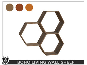 Sims 4 — Modern Boho Living Room Wall Shelf by nemesis_im — Wall Shelf from Modern Boho Living Room Set - 3 Colors - Base