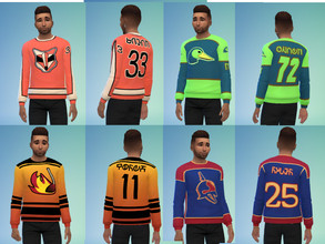 Sims 4 — Sims Hockey League Jerseys by bumbybumby — Custom designed team logos and jerseys by gramps aka bumbybumby Now