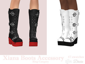 Sims 4 — Xiana Boots Accessory by Dissia — Accessory colors for platform, works only with my Xiana Boots! Available in 47
