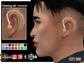 Sims 4 — Hearing Aid Left Side Accessory by EvilQuinzel — Hearing Aid on the left side. - New mesh; - Accessory, under