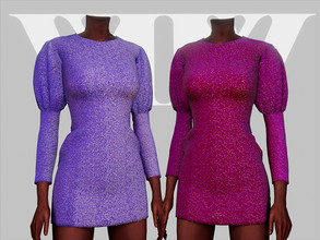 Sims 4 — Party Collection - DRESS by Viy_Sims — New Mesh 8 Colors Compatible with HQ mode Low Poly Custom Thumb My Site: