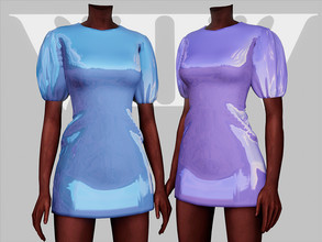 Sims 4 — Party Collection - DRESS by Viy_Sims — New Mesh 9 Colors Compatible with HQ mode Low Poly Custom Thumb My Site: