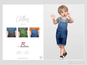 Sims 4 — Denim Jumpsuit 01 for Toddler by remaron — Jumpsuit for Toddler in The Sims 4 ReMaron_T_DenimJumpsuit01 -15