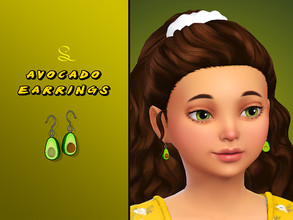 Sims 4 — Avocado Earrings for Kids by simlasya — For kids All LODs New mesh 3 swatches HQ compatible Custom thumbnail