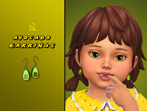Sims 4 — Avocado Earrings for Toddlers by simlasya — All LODs New mesh For toddlers 3 swatches HQ compatible Custom