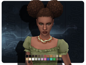 Sims 4 — [SIMFUSION] Big Puffs by SimFusion — Works with all hats Cute CAS Thumbnail All LODS Please enjoy <3