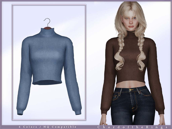 Sims 4 — Top No.208 by ChordoftheRings — ChordoftheRings Top No.208 - 6 Colors - New Mesh (All LODs) - All Texture Maps -