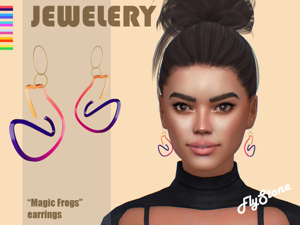 Sims 4 — "Magic Frogs" earrings by FlyStone — "Magic Frogs" earrings - that's mystic magic frogs for