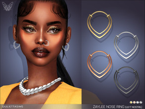 Sims 4 — Zaylee Nose Ring Left Nostril by feyona — Zaylee Nose Ring Left Nostril comes in 4 colors of metal: yellow gold,