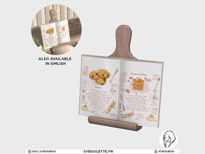 Sims 4 — Cooking cookies - Recipe book by Syboubou — This is a recipe book with 3 wooden swatches and alternative simlish