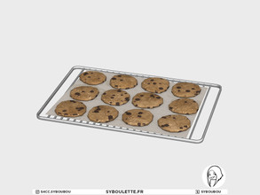 Sims 4 — Cooking cookies - Tray by Syboubou — This is a cookie tray available in dough uncooked version and baked