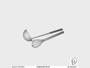 Sims 4 — Cooking cookies - Utensils by Syboubou — Those are aluminium utensils for the kitchen.