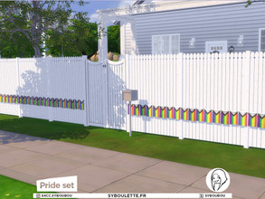 Sims 4 — Pride deco trim - Banner by Syboubou — This is pride flag banner that can be placed for holidays with the