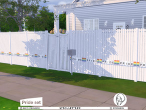 Sims 4 — Pride deco trim - Pride banner by Syboubou — This is pride banner that can be placed for holidays with the
