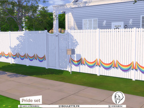 Sims 4 — Pride deco trim - Streamer by Syboubou — This is pride streamer that can be placed for holidays with the Seasons
