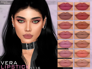 Sims 4 — Vera Lipstick N116 by MagicHand — Matte lips in 16 colors - HQ Compatible. Preview - CAS thumbnail Pictures