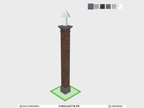 Sims 4 — Loft - Brick column by Syboubou — Brick column that will fit the Loft set, available in 6 brick color swatches.