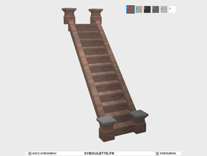 Sims 4 — Loft - Brick railing by Syboubou — Brick railing that will fit the Loft fence, available in 6 brick color