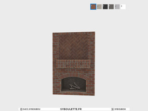 Sims 4 — Loft - Fireplace (short) by Syboubou — Functional fireplace that will fit a short wall height.
