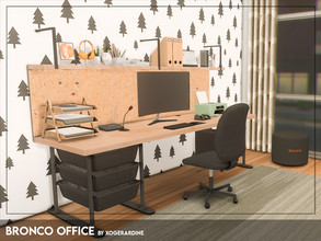 Sims 4 — Bronco Office (TSR only CC) by xogerardine — Modern office space.