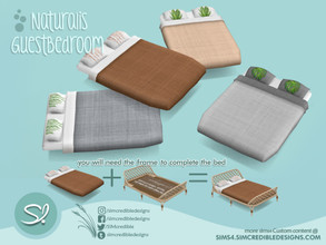 Sims 4 — Naturalis Guest Bedroom bed mattress by SIMcredible! — by SIMcredibledesigns.com available at TSR 4 colors