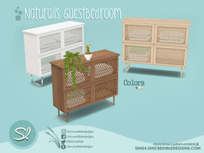 Sims 4 — Naturalis Guest bedroom dresser by SIMcredible! — by SIMcredibledesigns.com available at TSR 3 colors variations