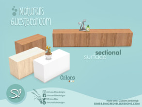 Sims 4 — Naturalis Guest bedroom sectional table by SIMcredible! — by SIMcredibledesigns.com available at TSR 3 colors
