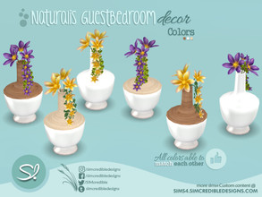 Sims 4 — Naturalis Guest bedroom flowers by SIMcredible! — by SIMcredibledesigns.com available at TSR 3 colors +