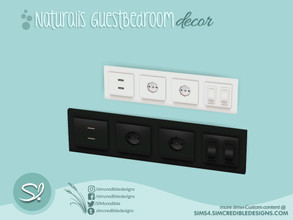Sims 4 — Naturalis Guest bedroom wall Outlets by SIMcredible! — by SIMcredibledesigns.com available at TSR 2 colors