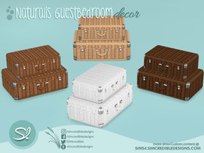 Sims 4 — Naturalis Guest Room suitcases 1 by SIMcredible! — by SIMcredibledesigns.com available at TSR 4 colors