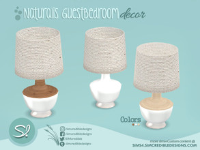 Sims 4 — Naturalis Guest bedroom Lamp by SIMcredible! — by SIMcredibledesigns.com available at TSR 3 colors variations