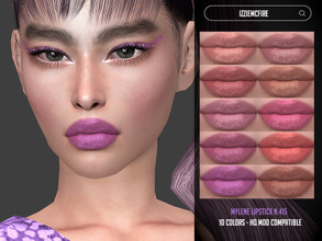 Sims 4 — Mylene Lipstick N.415 by IzzieMcFire — Mylene Lipstick N.415 contains 10 colors in hq texture. Standalone item