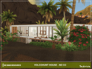 Sims 4 — Volcohunt House NoCC by Sedricia — Volcohunt House NoCC Caldera Camp, Sulani Tropical House Full Furnished and