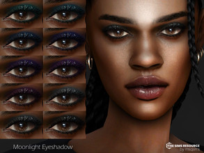 Sims 4 — Moonlight Eyeshadow by MSQSIMS — This dark glitter eyeshadow is available in 10 swatches. It is suitable for