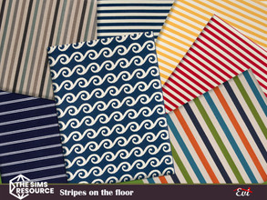 Sims 4 — Stripes on the floor by evi — Modern, colourful,cool cotton rugs for modern houses.