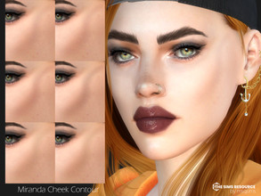 Sims 4 — Miranda Cheek Contour by MSQSIMS — This cheek contour is available in 10 Swatches. It is suitable for