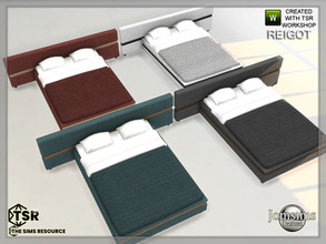 Sims 4 — Reigot bedroom bed by jomsims — Reigot bedroom bed