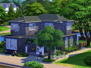 Sims 4 — Town family house no cc by sgK452 — Family house for couple and 2 children. Possibility of gardening. Large