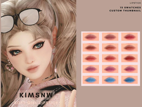 Sims 4 — KIMSNW | SOFT GIRL AESTHETIC LIPSTICK by Kimsnw — 15 Swatches Custom Thumbnail