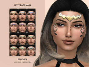 Sims 4 — Betty Face Mask [HQ] by Benevita — Betty Face Mask HQ Mod Compatible 12 Swatches I hope you like! :)