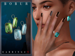 Sims 4 — Sapphire Earrings by Bobur2 — Sapphire earrings for female 10 colors HQ compatible I hope you like it