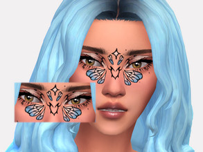 Sims 4 — Water Fairy Facepaint by Sagittariah — base game compatible 3 swatch properly tagged enabled for all occults