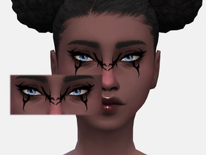 Sims 4 — Dark Fairy Facepaint by Sagittariah — base game compatible 1 swatch properly tagged enabled for all occults