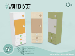 Sims 4 — Wanna Bite Armoire by SIMcredible! — by SIMcredibledesigns.com available at TSR 3 colors variations