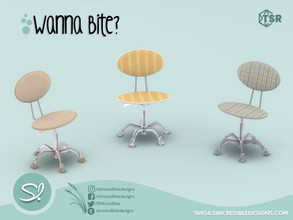 Sims 4 — Wanna bite chair by SIMcredible! — by SIMcredibledesigns.com available at TSR 3 colors variations
