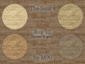 Sims 4 — Rug 10 [brown&gray] by Mircia90 — Rug in 8 colors [ 4 brown, 2 gray, white & black] Texture by M90