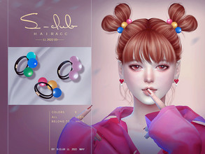 Sims 4 — Beads hair Acc (Candy) by S-Club — Beads hair accessories for you, 6 swatches, hope you like ^^, thank you!