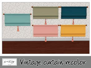 Sims 4 — CL Vintage curtain by so87g — cost 125$, 5 colors, you can find it in decor - curtains & blinds All my