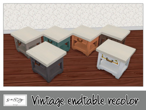 Sims 4 — CL Vintage end table by so87g — cost 125$, 6 colors, you can find it in surfaces - end table All my preview
